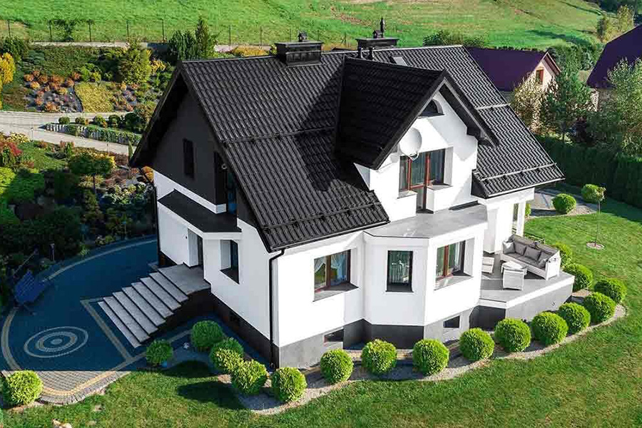 Plechová škridlová krytina German Simetric